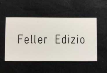 FELLER EDIZIO Kunststoffschild 57x28x0.5mm weiss