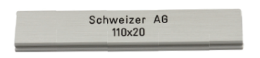 Preview: SCHWEIZER 110x20mm "Schiene" Alu farblos eloxiert