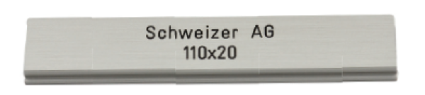 SCHWEIZER 110x20mm "Schiene" Alu farblos eloxiert