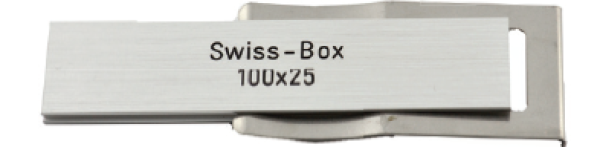 SWISS BOX Profil 100x25mm Alu farblos eloxiert