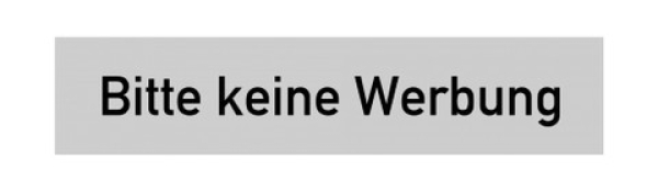Bitte keine Werbung in Silber