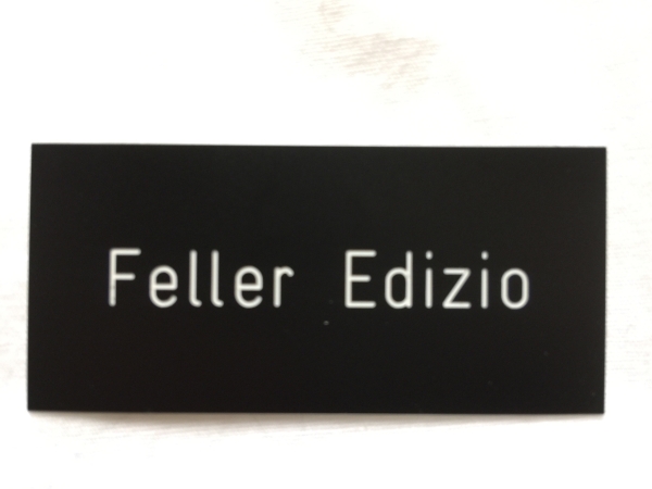 FELLER EDIZIO Kunststoffschild 57x28x0.5mm schwarz